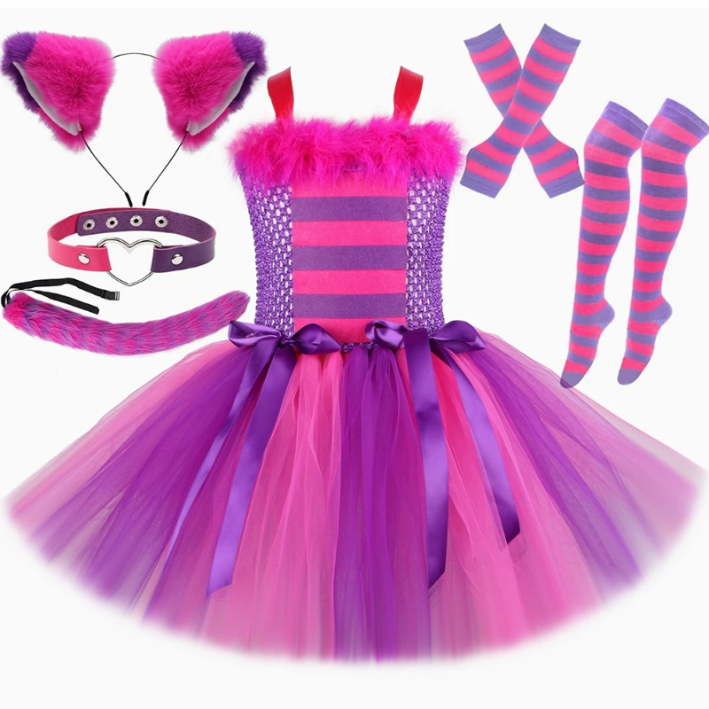 Baby Tutu Skirt - Cartoon Magic Striped Cheshire Cat Tutu
