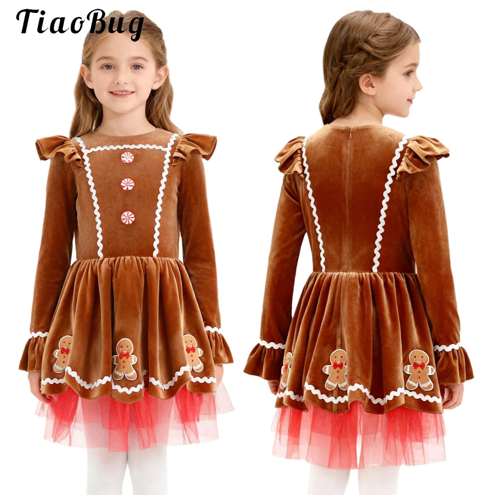 Baby Tutu Skirt - Girls Gingerbread Costume Cute Long Sleeve