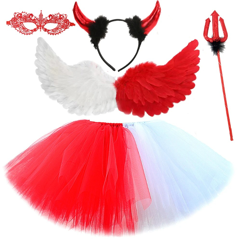 Half Angel Half Devil Costume  - Baby Tutu Skirt review and price