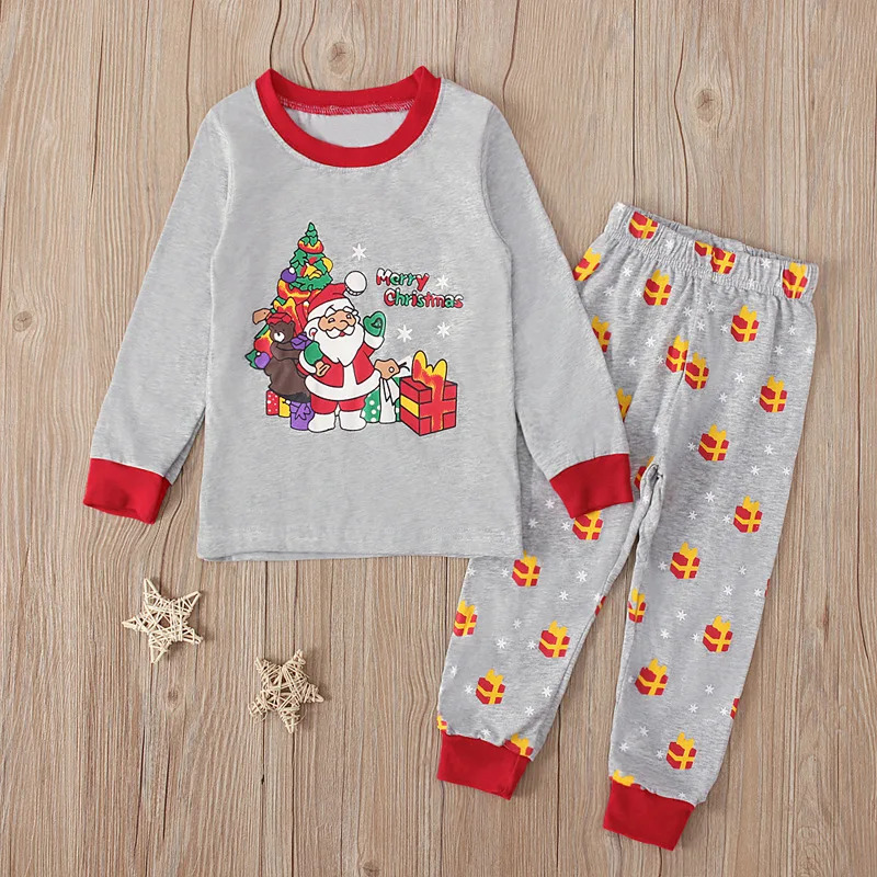 Gray Santa Claus Print Kids Pa - Baby Clothing For Boys review and price