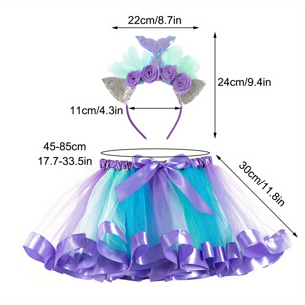 Girls' Mermaid Hairdband Mesh  - Baby Tutu Skirt review and price